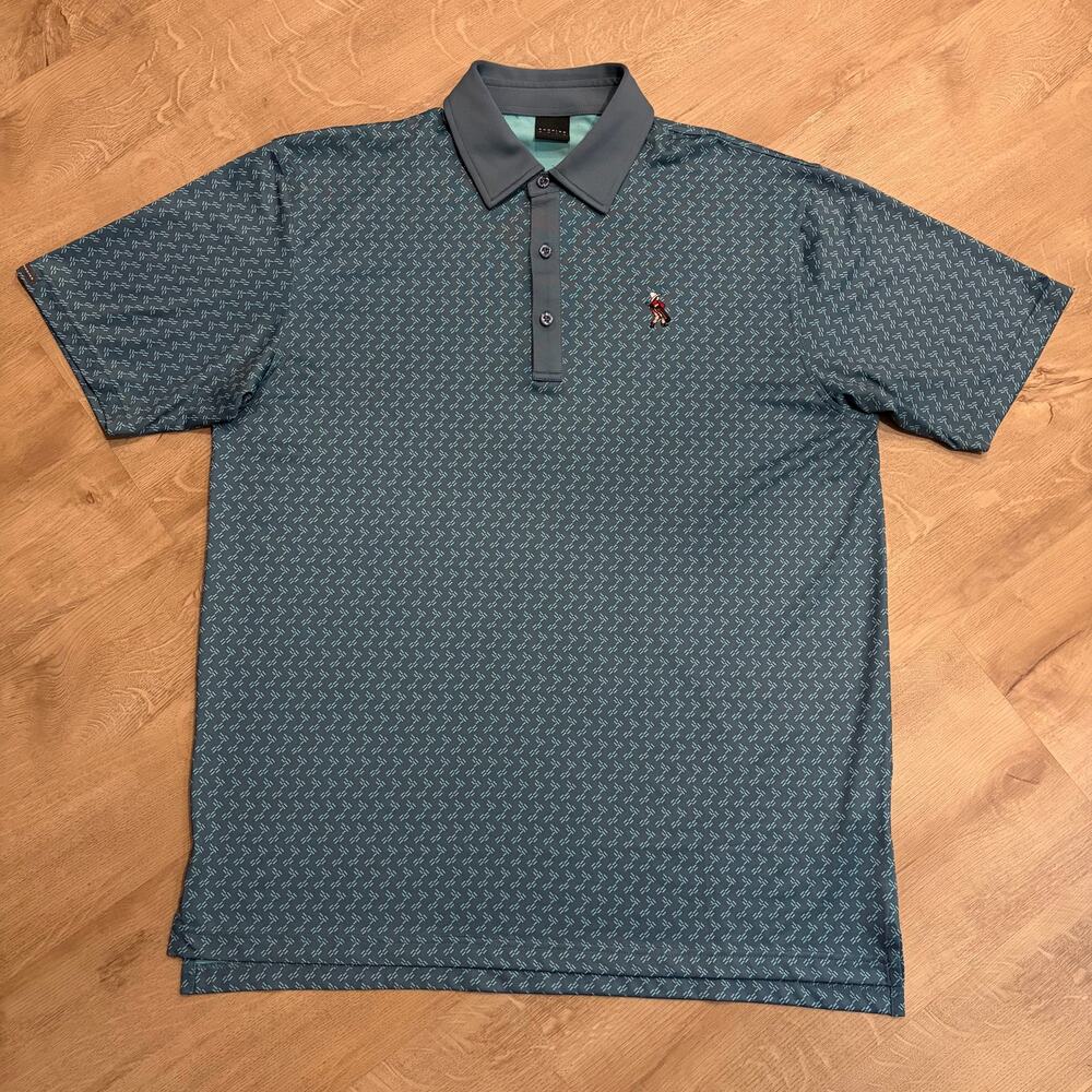 Dunning Golf Pinehurst CC Polo Shirt Men's Large L Blue Caddie Boy Members Logo